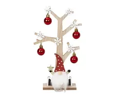 Houten boom met kerst kabouter
