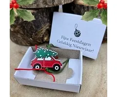 Wensdoosje Fijne Feestdagen  - Auto
