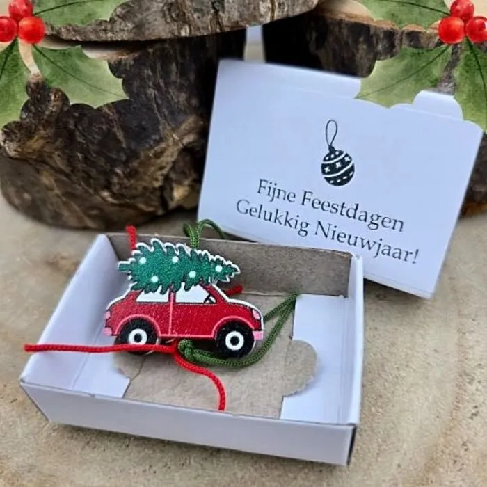 Wensdoosje Fijne Feestdagen  - Auto