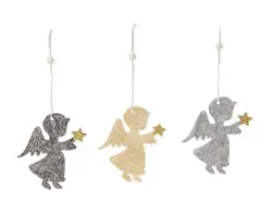 Vilten engelen 3 stuks