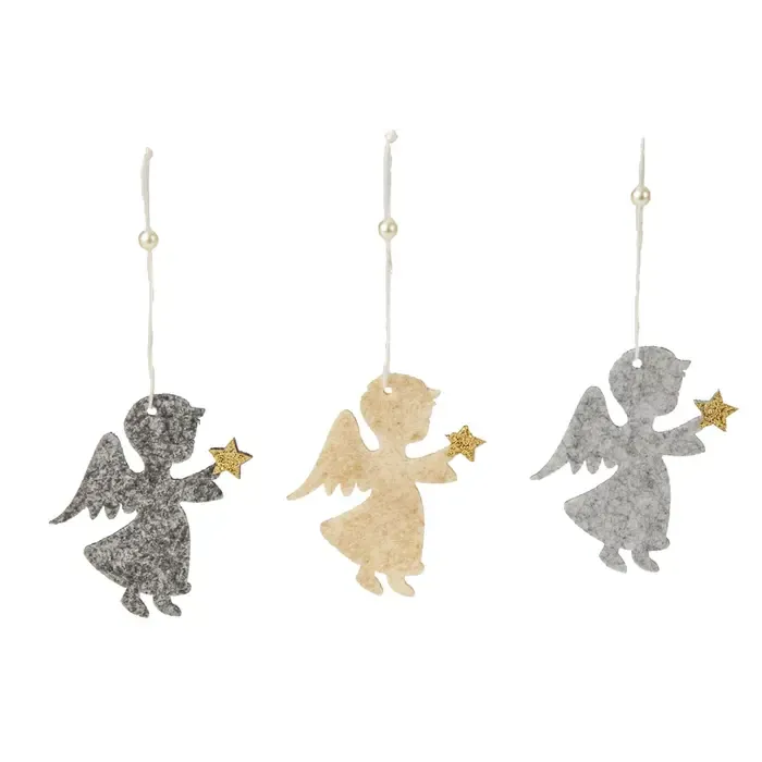 Vilten engelen 3 stuks