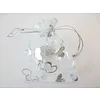 Organza zakje hartjes wit 13 x 20 cm