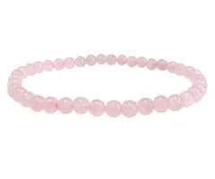 fijne armband rozenkwarts 4 mm