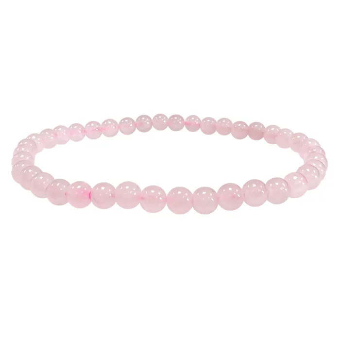 fijne armband rozenkwarts 4 mm