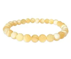 Armband oranje calsiet 6 mm