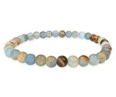 Armband calsiet mix blauw 5 mm