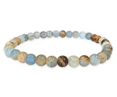 Armband calsiet mix blauw 8 mm