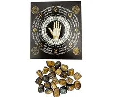 Rune Futhark Tijgeroog set