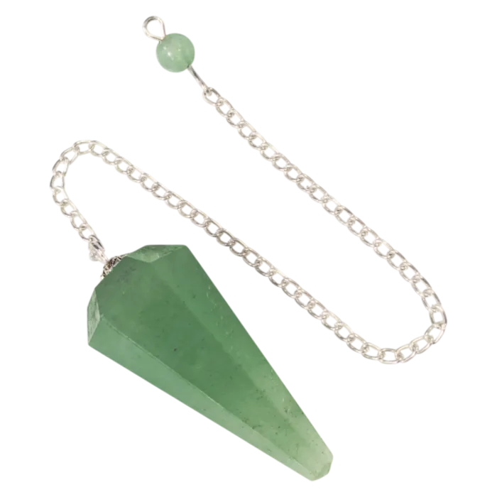 Pendel groene aventurijn gefacetteerd