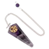 Pendel Amethist met pentagram
