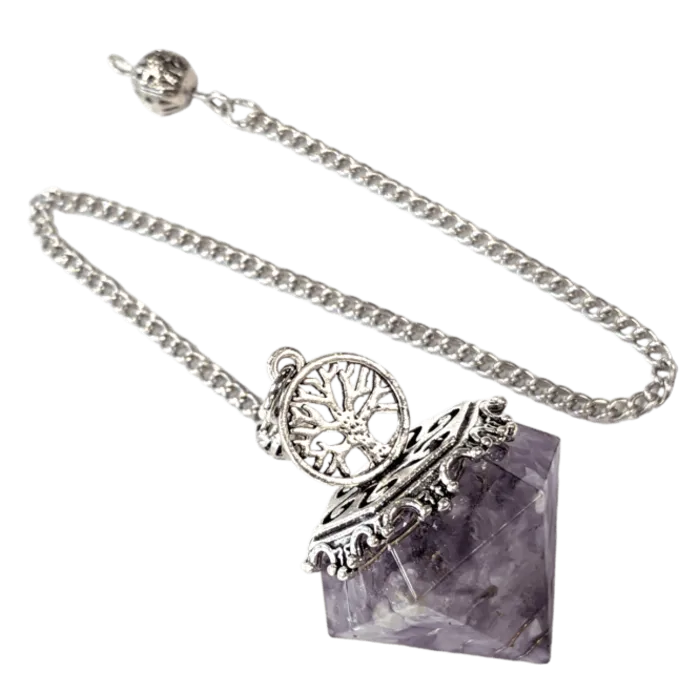 Orgonite Tree of Life Amethyst pendel