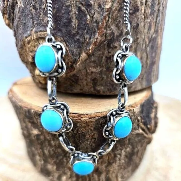 Halsketting met Turkoois Stenen