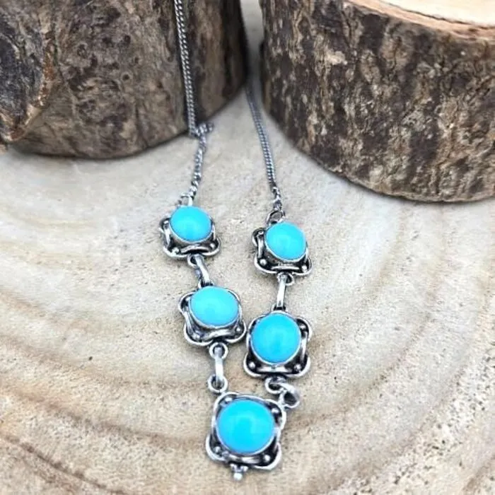 Halsketting met Turkoois Stenen