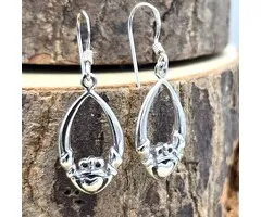 Claddagh oorbellen zilver
