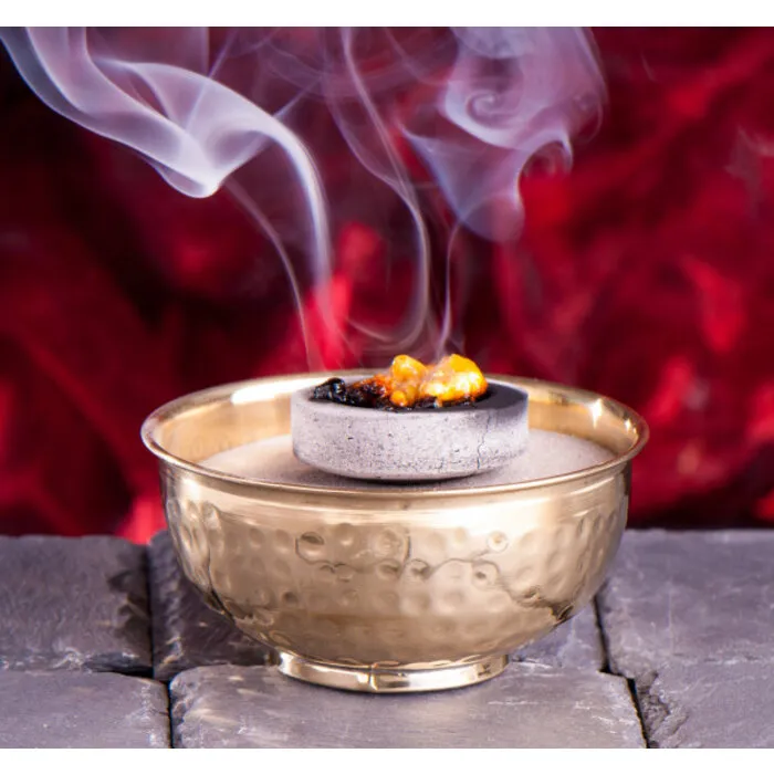 gehamerde messing kom