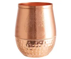 Koperen drinkbeker met levensboom