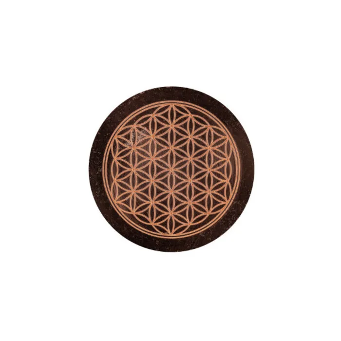 Koperen drinkbeker met levensbloem