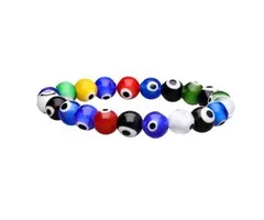 Boze oog armband mix kleur 10 mm
