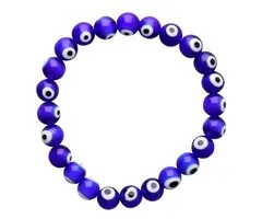 Boze oog armband donker blauw 8 mm