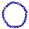 Boze oog armband donker blauw 6 mm