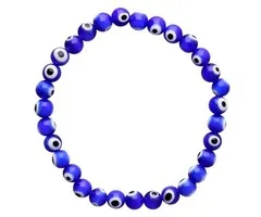 Boze oog armband donker blauw 6 mm