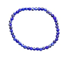 Boze oog armband donker blauw 4 mm