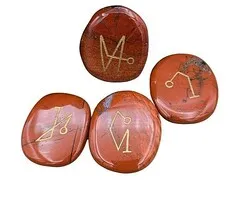 Set van 4 Jaspis Engelenstenen