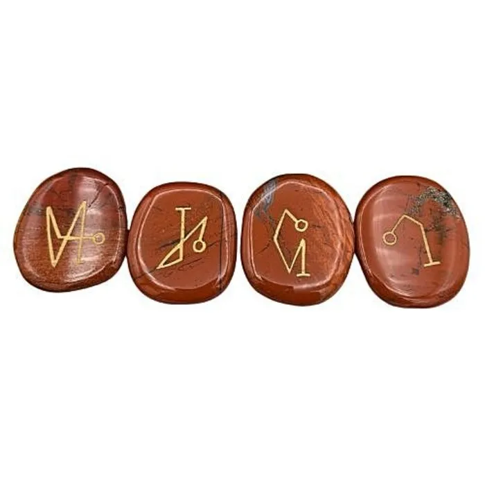 Set van 4 Jaspis Engelenstenen