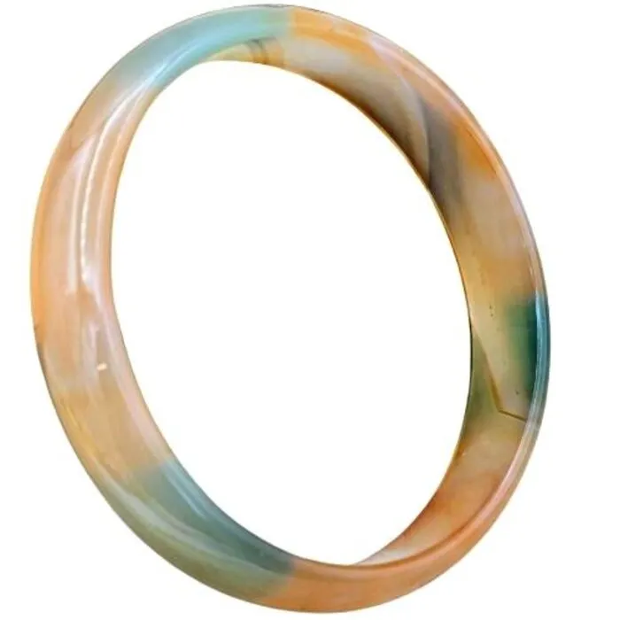 Armband van Natuurlijk Oranje en Groen Agaat