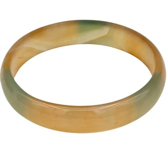 Armband van Natuurlijk Oranje en Groen Agaat