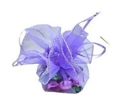 Organza Buidel Cirkel Paars - 10 Stuks