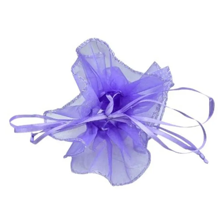 Organza Buidel Cirkel Paars - 10 Stuks