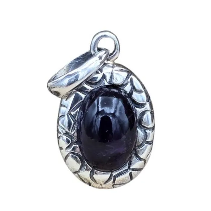 Hanger Sterling Zilver - Amethist - 30 mm x 15 mm