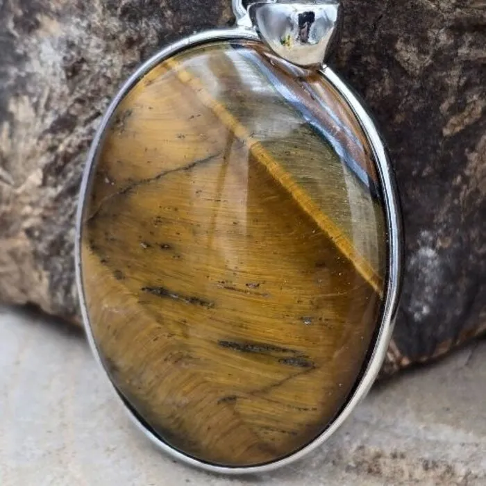 Tijgeroog Hanger – Ca. 50 mm