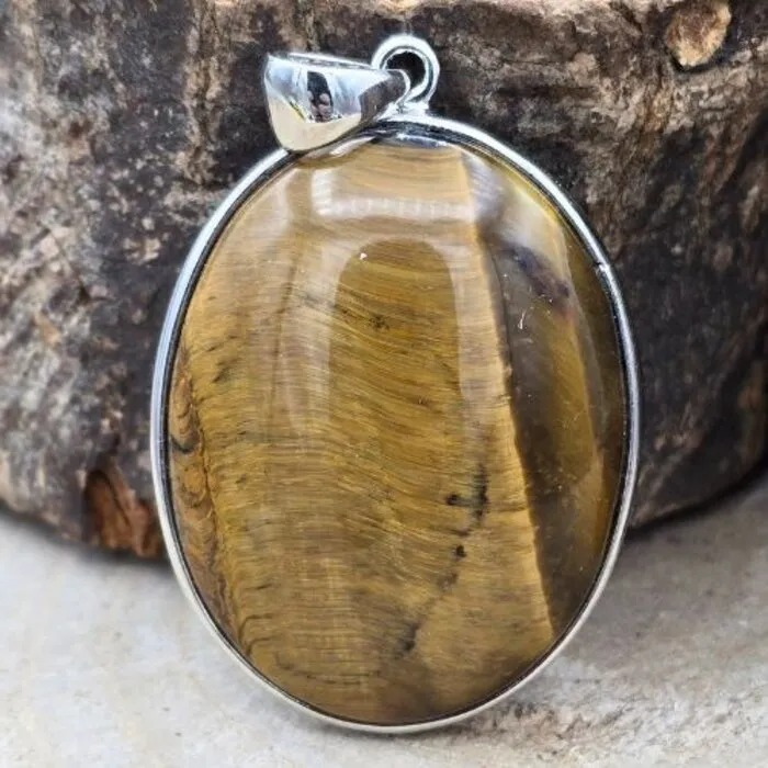 Tijgeroog Hanger – Ca. 50 mm