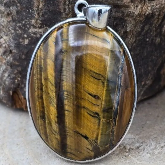 Tijgeroog Hanger – Ca. 50 mm