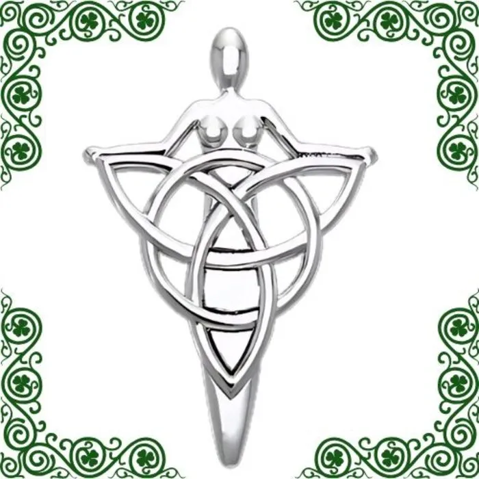 Danu goddess hanger zilver