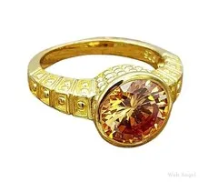Ring zilver goudkleurig - Maat 8