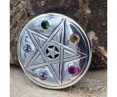 Pentakel - 5 Elementen - Sterling zilver - 25 mm