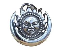 Hanger Zon - Maan - Sterling Zilver - 25 mm