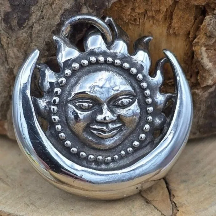 Hanger Zon - Maan - Sterling Zilver - 25 mm