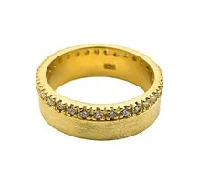 Zilveren Ring – Goud Verguld met Swarovski Kristallen