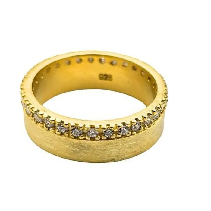 Zilveren Ring – Goud Verguld met Swarovski Kristallen