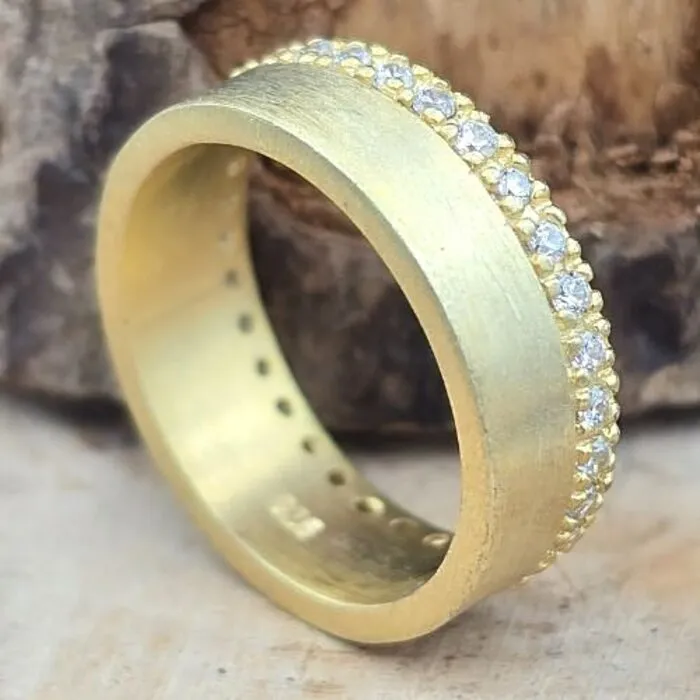 Zilveren Ring – Goud Verguld met Swarovski Kristallen