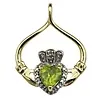 Claddagh Hanger Verguld met Peridoot