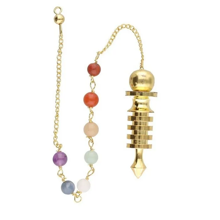 Bronzen Isis Pendel met Chakra's