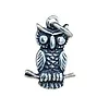 Hangertje Uil op Tak - Sterling Zilver | 13 mm x 25 mm