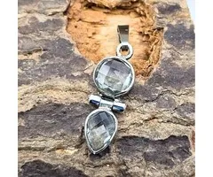 Prasioliet Hanger Sterling Zilver -  ca. 25 mm