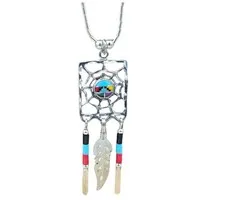 Navajo Dreamcatcher Halsketting Sterling Zilver