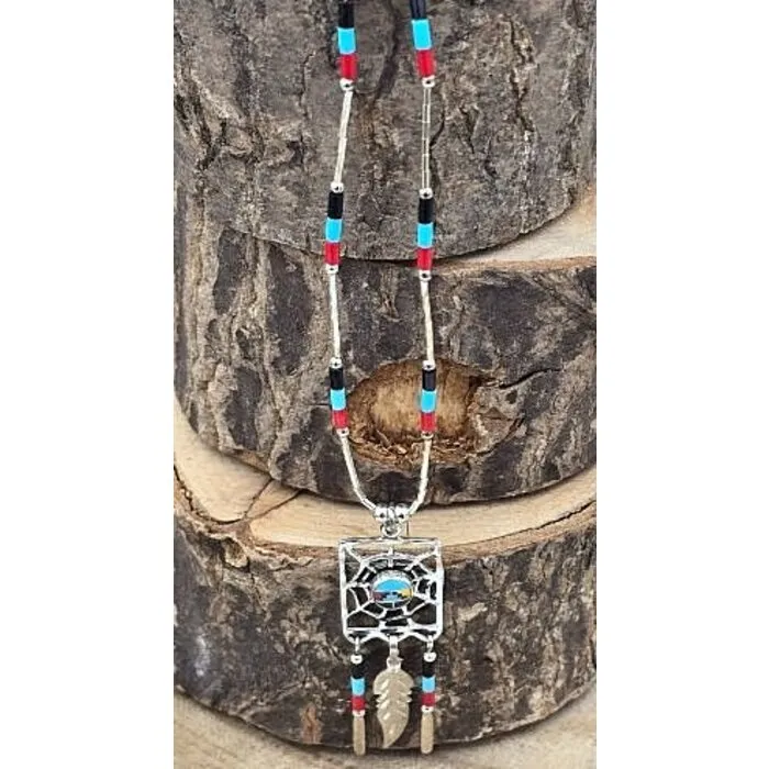 Navajo Dreamcatcher Halsketting Sterling Zilver